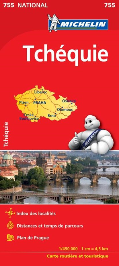 Czechia - Michelin National Map 755, Michelin - Gebonden - 9782067172937