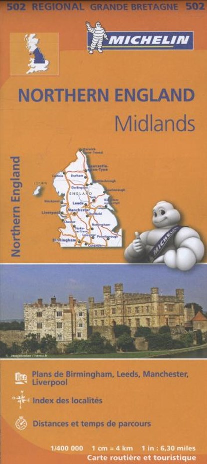Michelin Wegenkaart 502 Engeland Noord - Midlands, Michelin - Paperback - 9782067183230