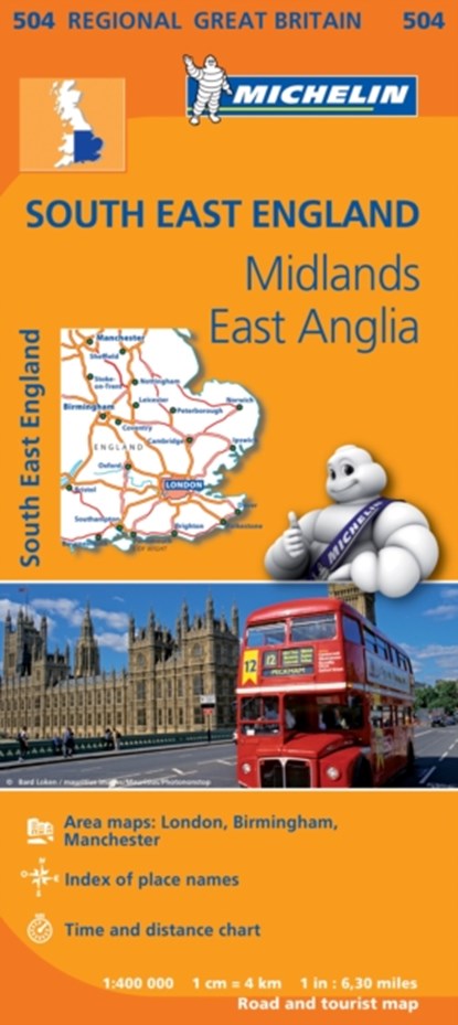 South East England - Michelin Regional Map 504, Michelin - Gebonden - 9782067183346