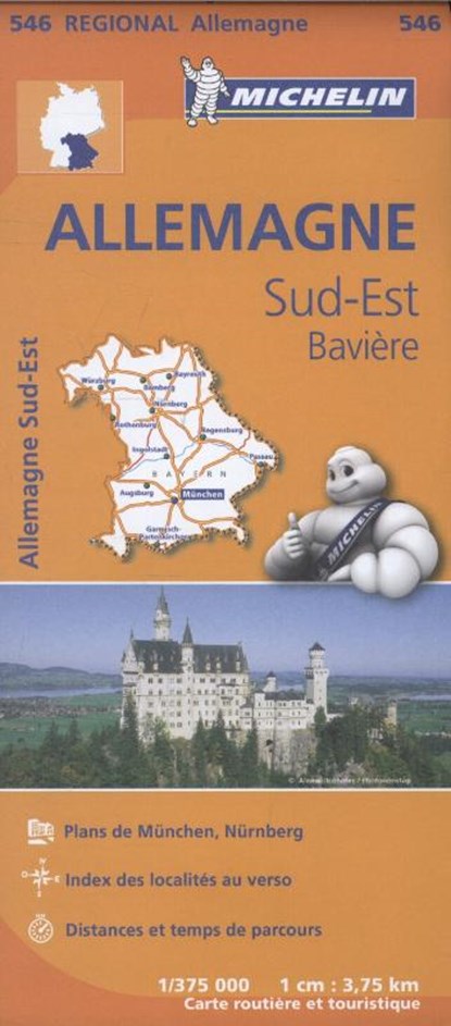 Michelin Wegenkaart 546 Duitsland Zuidoost - Beieren, Michelin - Paperback - 9782067183674