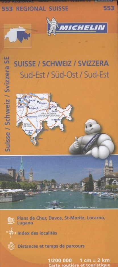 Michelin Wegenkaart 553 Zwitserland Zuidoost, niet bekend - Paperback - 9782067183766