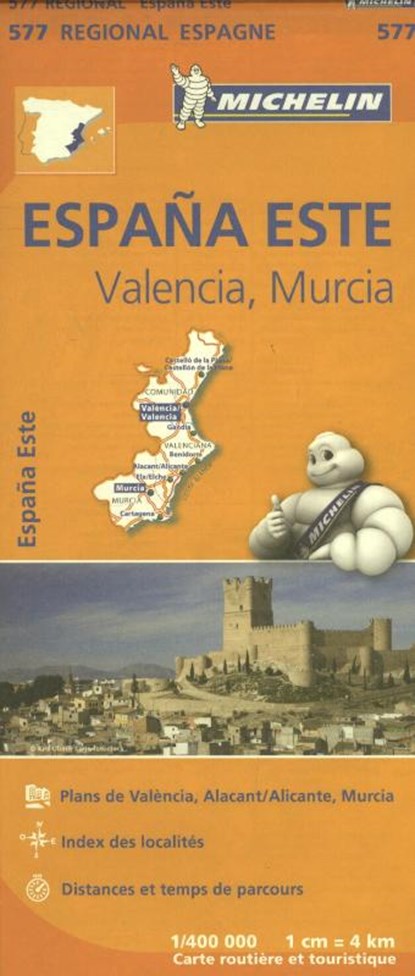 Michelin Wegenkaart 577 Spanje Oost - Comunidad Valenciana, Murcia, Michelin - Paperback - 9782067184374