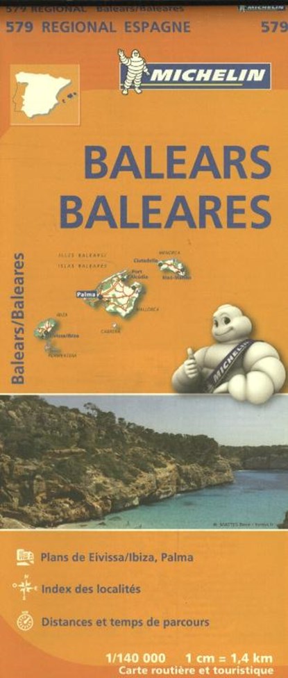 Michelin Wegenkaart 579 Balears / Balearen, Michelin - Paperback - 9782067184473