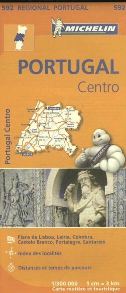 Michelin Wegenkaart 592 Portugal Midden, Michelin - Paperback - 9782067184749