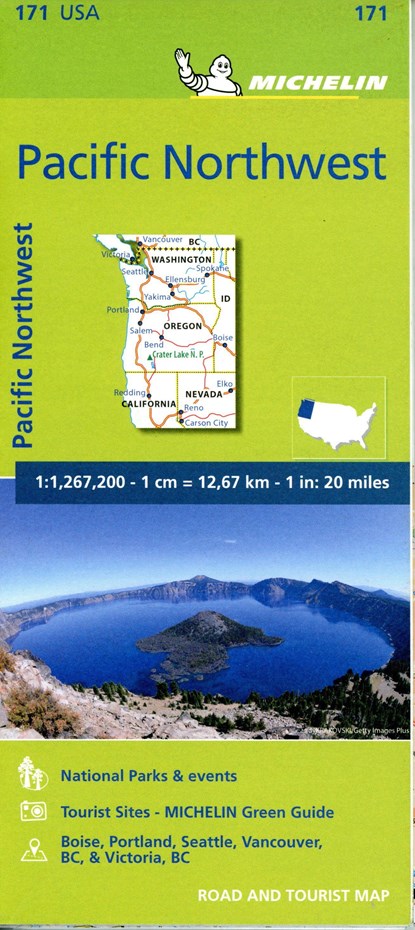 Pacific Northwest - Zoom Map 171, Michelin - Paperback - 9782067190771