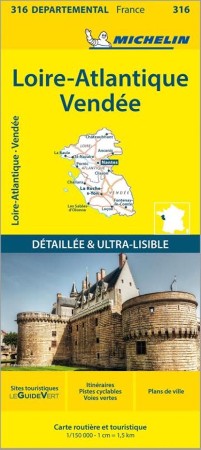 Loire-Atlantique Vendee - Michelin Local Map 316, Michelin - Gebonden - 9782067202184