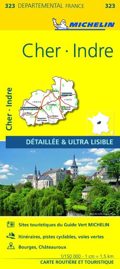 Cher, Indre - Michelin Local Map 323, Michelin - Gebonden - 9782067202252