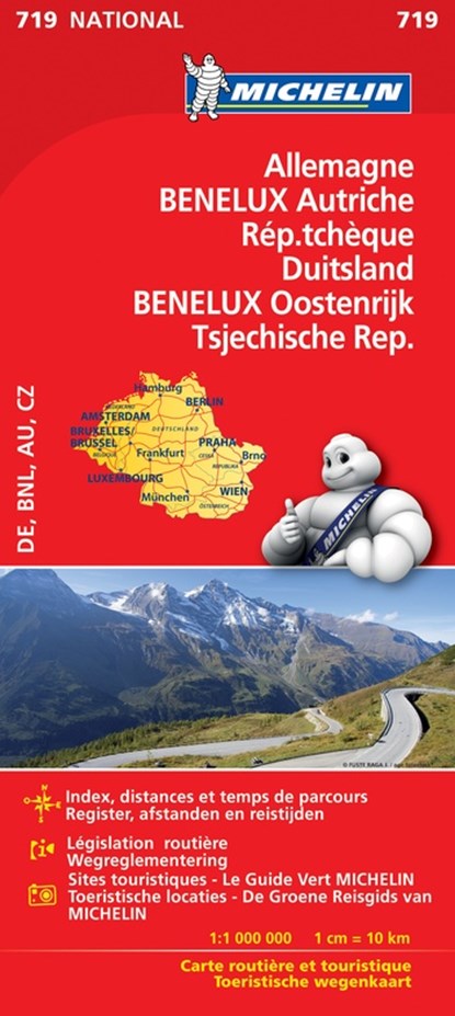 Michelin Wegenkaart 719 Duits/Oost/Tsjech/BeNeLux, niet bekend - Overig - 9782067219830