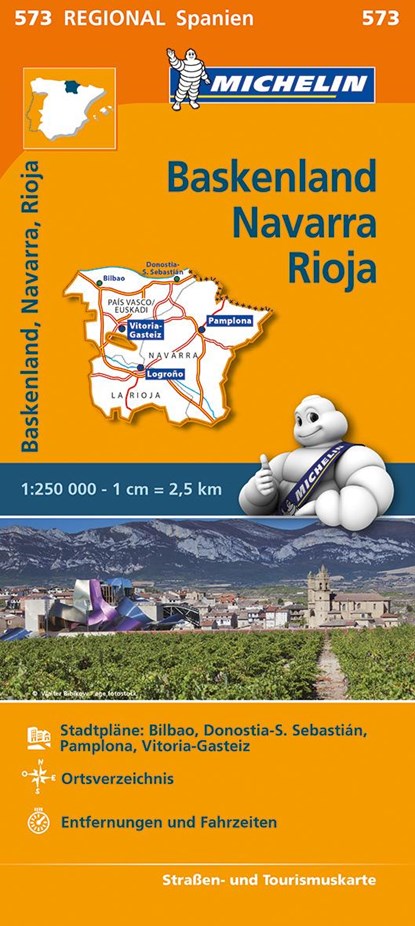 Michelin Baskenland, Navarra, Rioja. Straßen- und Tourismuskarte 1:250.000, niet bekend - Gebonden - 9782067228511