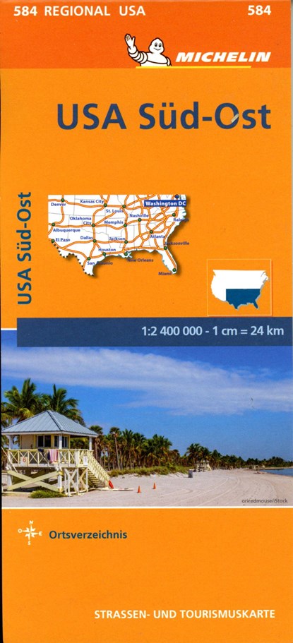 Michelin USA Süd-Ost. Straßen- und Tourismuskarte 1:2.400.000, niet bekend - Gebonden - 9782067228580