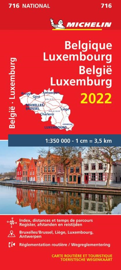 Michelin 716 België / Luxemburg 2022, niet bekend - Losbladig - 9782067253872