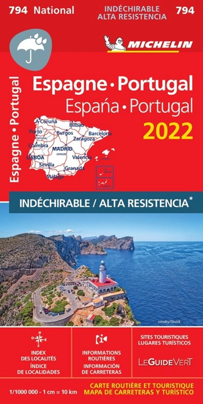 Michelin 794 Spanje scheurvast 2022, niet bekend - Losbladig - 9782067255012