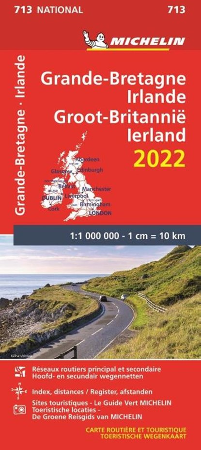 Michelin 713 Groot-Brittanië en Ierland 2022, niet bekend - Losbladig - 9782067255463