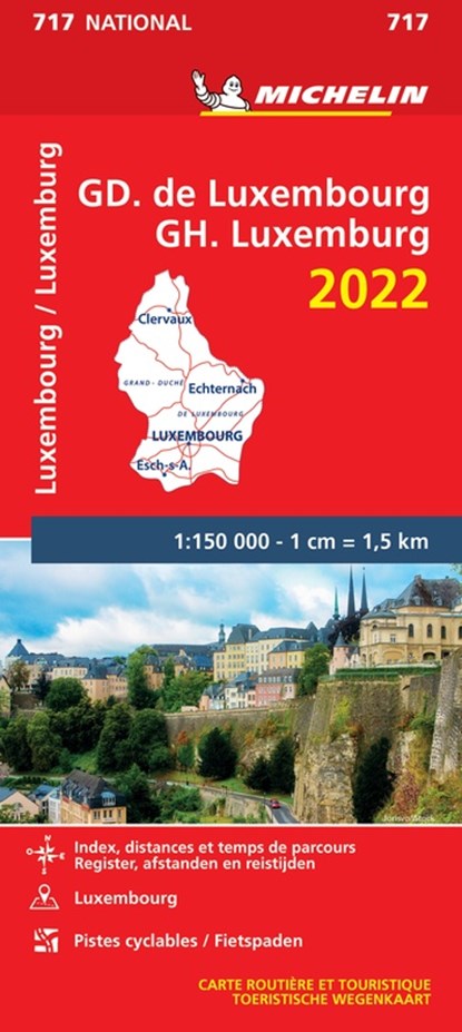 Michelin 717 Luxemburg 2022, niet bekend - Losbladig - 9782067255470