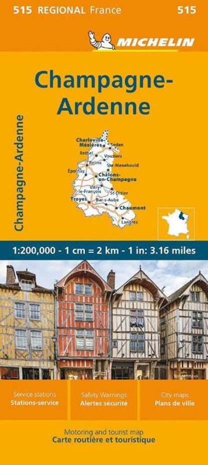 Champagne-Ardenne - Michelin Regional Map 515, Michelin - Gebonden - 9782067258679