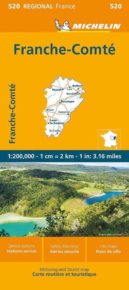 Franche-Comte - Michelin Regional Map 520, Michelin - Gebonden - 9782067258730