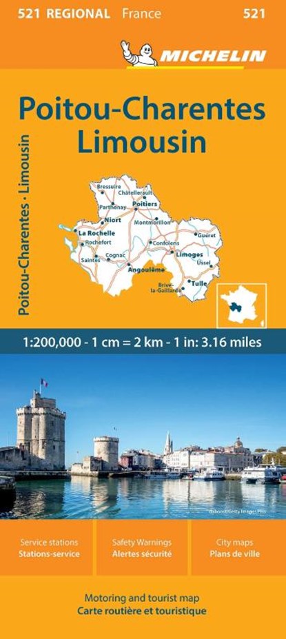 Poitou-Charentes - Michelin Regional Map 521, Michelin - Gebonden - 9782067258747