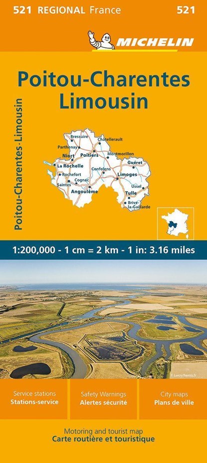 Poitou-Charentes - Michelin Regional Map 521, Michelin - Overig - 9782067258747
