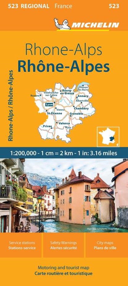 Rhone-Alps - Michelin Regional Map 523, Michelin - Gebonden - 9782067258761
