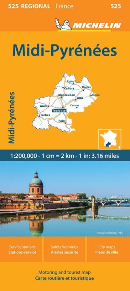 Midi-Pyrenees - Michelin Regional Map 525, Michelin - Gebonden - 9782067258808