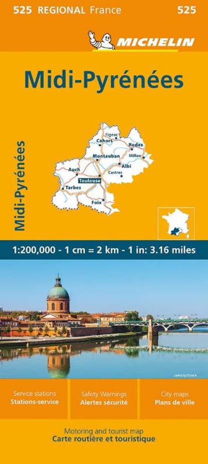 Midi-Pyrenees - Michelin Regional Map 525, Michelin - Gebonden - 9782067258808