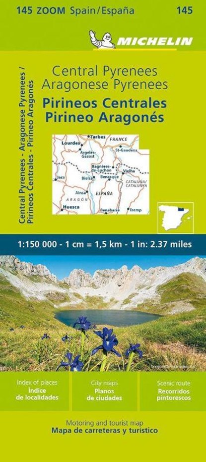 Pyrenees Central - Zoom Map 145, Michelin - Gebonden - 9782067258884