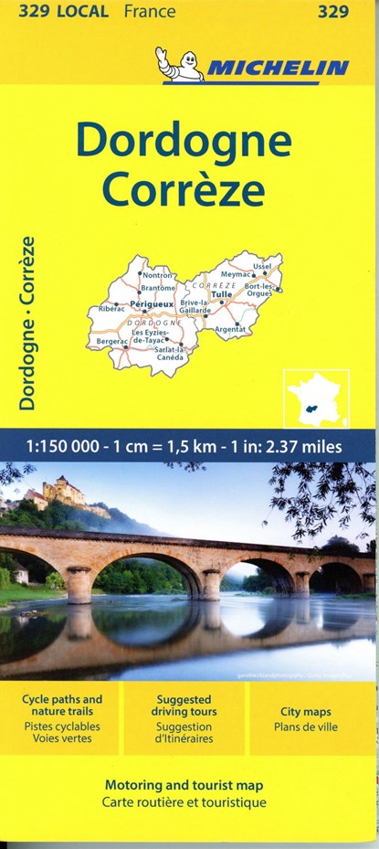 Correze, Dordogne - Michelin Local Map 329, Michelin - Gebonden - 9782067258907