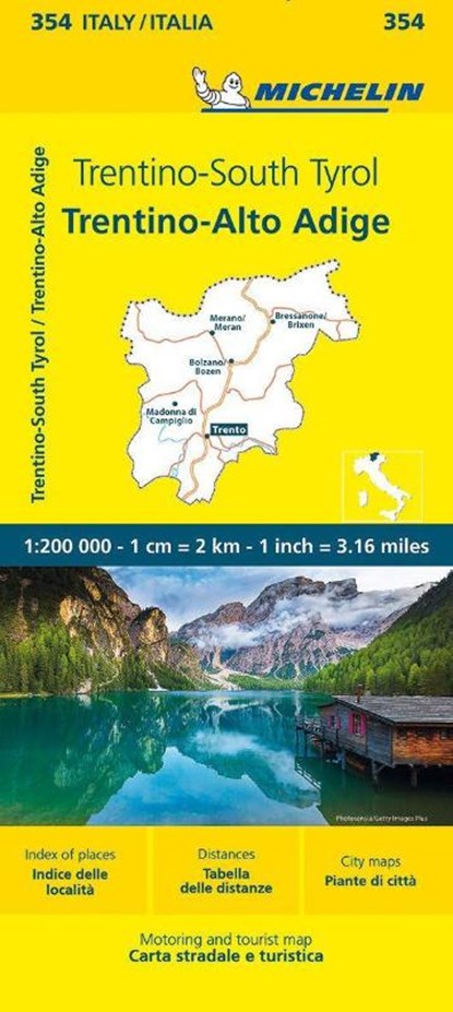 Trentino - Michelin Local Map 354, Michelin - Gebonden - 9782067258938