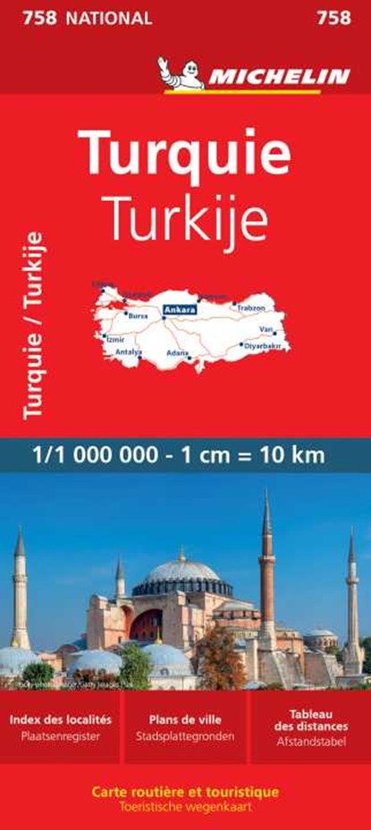 758 Turkije 1:1.000.000 wegenkaart , Michelin - Overig - 9782067259157