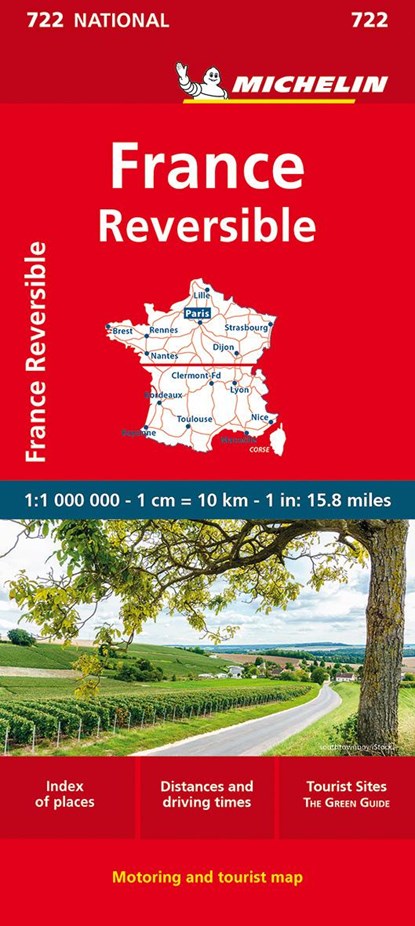 France - reversible - Michelin National Map 722, Michelin - Overig - 9782067259577