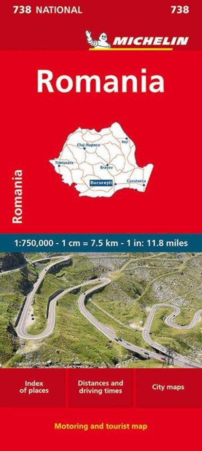 Romania - Michelin National Map 738, Michelin - Gebonden - 9782067259621