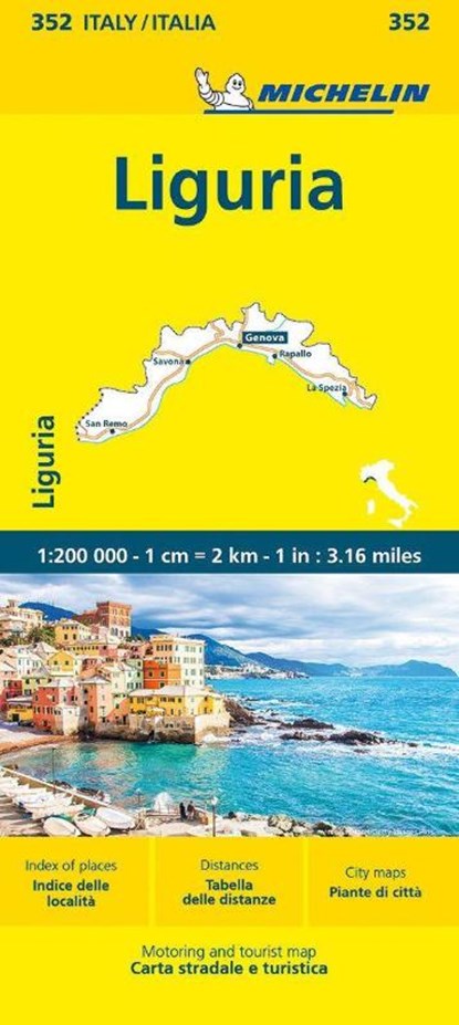 Liguria - Michelin Local Map 352, Michelin - Gebonden - 9782067259843