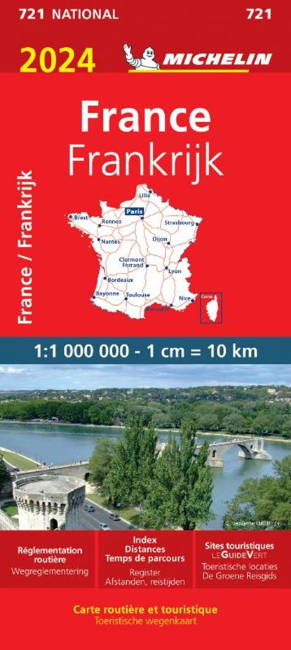 Michelin Wegenkaart 721 Frankrijk 2024, niet bekend - Gebonden - 9782067262294