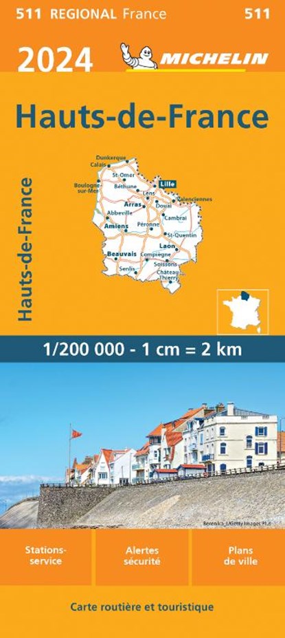 Michelin Wegenkaart 511 Hauts-de-France 2024, niet bekend - Gebonden - 9782067262393