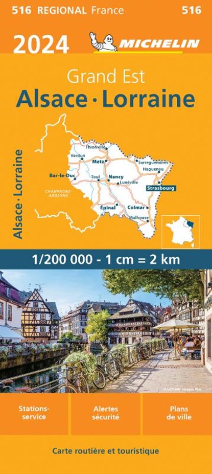 Michelin Wegenkaart 516 Alsace, Lorraine / Elzas, Lotharingen 2024, niet bekend - Gebonden - 9782067262447
