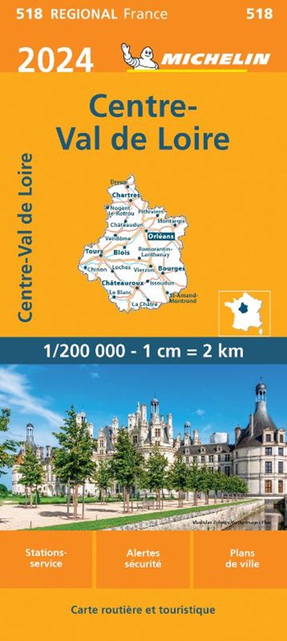 Michelin Wegenkaart 518 Centre - Val de Loire, niet bekend - Overig - 9782067262461