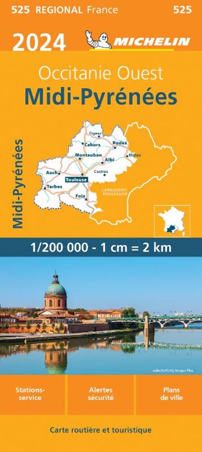 Michelin Wegenkaart 525 Midi-Pyrénées 2024, niet bekend - Overig - 9782067262522