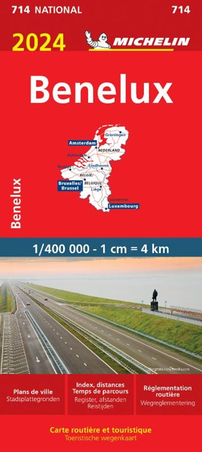 Michelin Wegenkaart 714 Benelux 2024, niet bekend - Overig - 9782067262577