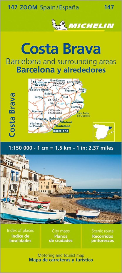 Barcelona y Alrededores Costa Brava - Zoom Map 147, Michelin - Gebonden - 9782067262669