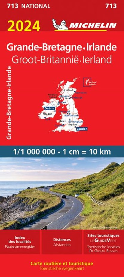 Michelin Wegenkaart 713 Groot-Brittannië & Ierland 2024, niet bekend - Gebonden - 9782067262812