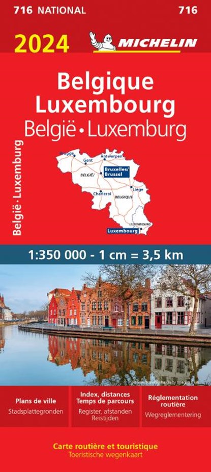 Michelin Wegenkaart 716 België & Luxemburg 2024, niet bekend - Overig - 9782067262836
