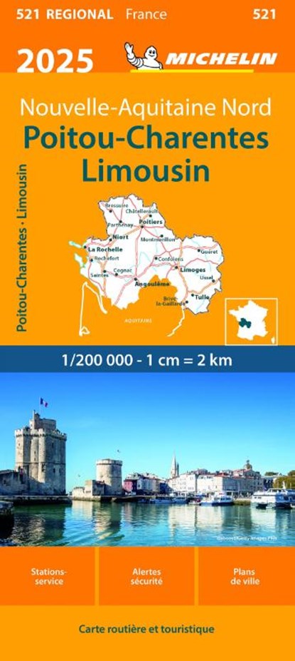 Michelin 521 Poitou Charentes 2025, niet bekend - Gebonden - 9782067264786