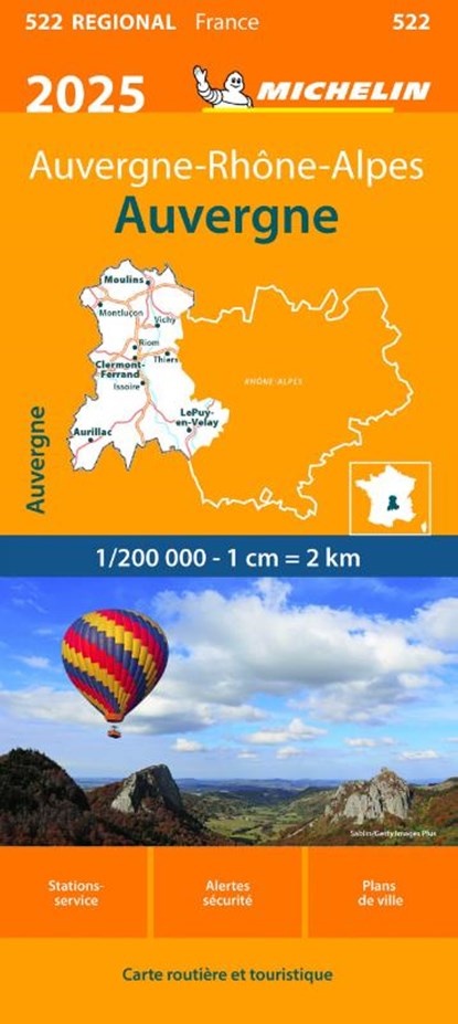 Michelin 522 Auvergne 2025, niet bekend - Gebonden - 9782067264793