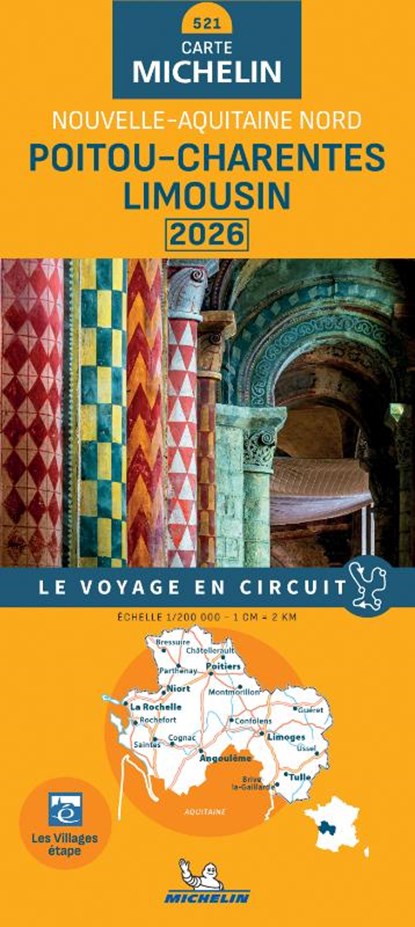 Michelin Wegenkaart 521 Poitou Charentes 2026, niet bekend - Gebonden - 9782067269330