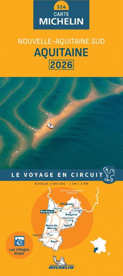 Michelin Wegenkaart 524 Aquitaine 2026, niet bekend - Gebonden - 9782067269361