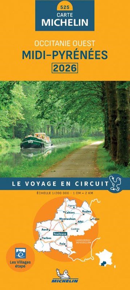 Michelin Wegenkaart 525 Midi-Pyrenees 2026, niet bekend - Gebonden - 9782067269378