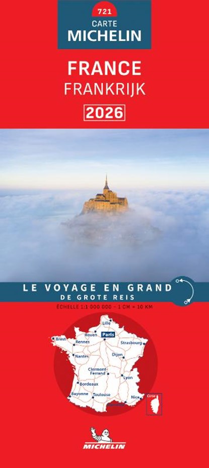 Michelin Wegenkaart 721 Frankrijk 2026, niet bekend - Gebonden - 9782067269705