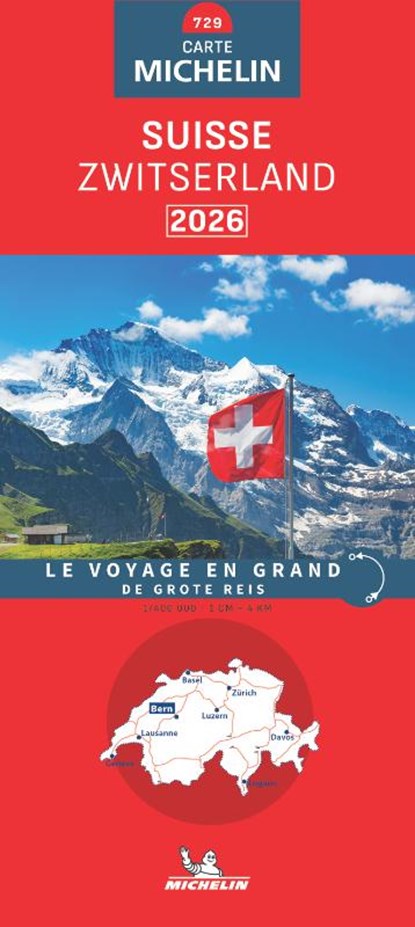 Michelin Wegenkaart 729 Zwitserland 2026, niet bekend - Gebonden - 9782067270305