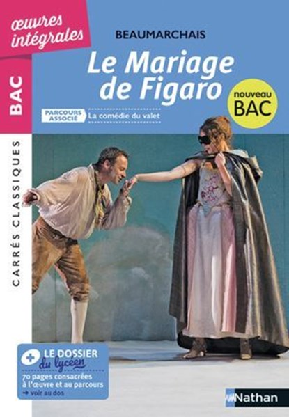 Le Mariage de Figaro de Beaumarchais - BAC Français 1re 2022 - Parcours associé La comédie du valet - édition intégrale - Carrés Classiques Oeuvres Intégrales - EPUB 2022, Beaumarchais ; Françoise Rio - Ebook - 9782091321004