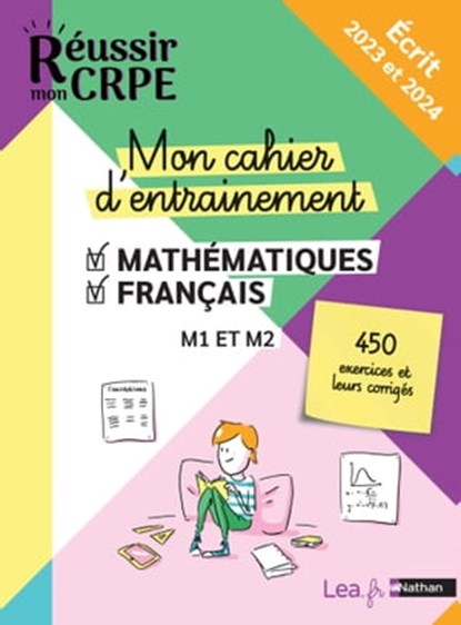 Mon cahier d'entrainement Mathématiques Français - M1 M2 - Concours 2023 et 2024, Daniel Motteau ; Saïd Chermak ; Anne-Rozenn Morel - Ebook - 9782095001704